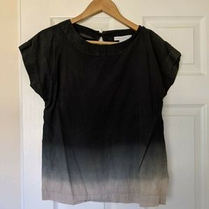 Charlotte russe black gray tye dye top